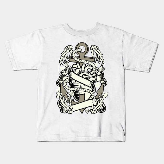 Hearth anchor Kids T-Shirt by PaunLiviu